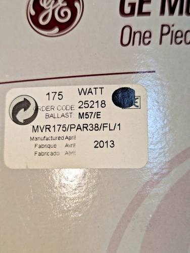 GE 175W M57/E Multi-Vapor PAR38 Quartz Metal Halide E26 Base #25218 Reflector - Picture 3 of 3