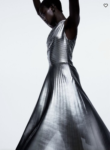 Metallic-Coated One Shoulder Dress Size M - Picture 4 of 9
