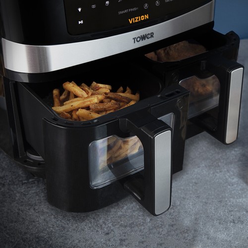 Vortx Vizion 9L Luchtfriteuse zwart dubbele mand digitaal