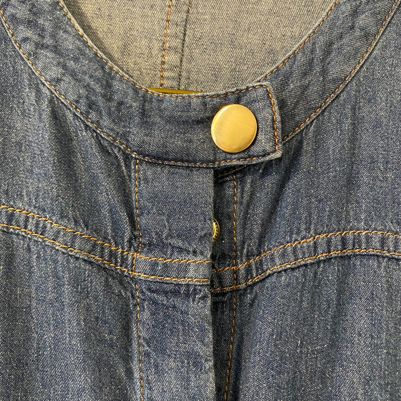 Soft Surroundings Denim Button Front Blouse Sz L - image 4