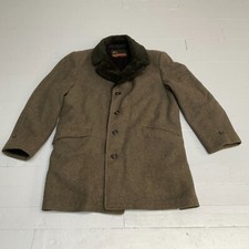 Vintage 50s 60s McGregor Wool Tweed Lined Car Coat Overcoat Jacket Size 40 USA