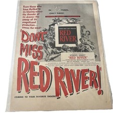 Vintage 1948 John Wayne Red River Movie ad