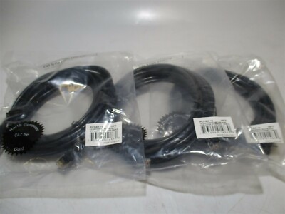 Inland (PC5-BK-15) Black 15ft. CAT5e UTP Ethernet Network Patch Cord - Lot of 3