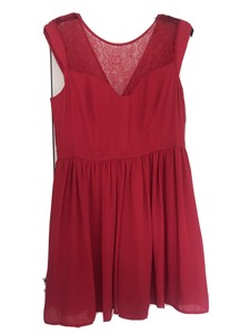 oasis red lace skater dress