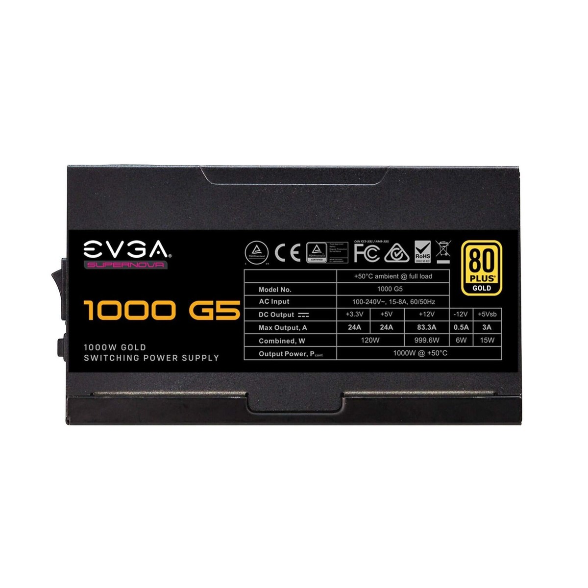 EVGA SuperNOVA 1000 G5 80 Plus Gold 1000W, Fully Modular ECO Mode