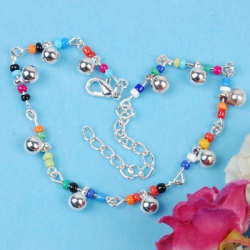 Chaîne De Cheville Orientale Avec Grelots Multicolores - Style Maldives - Neuf étiquettes
