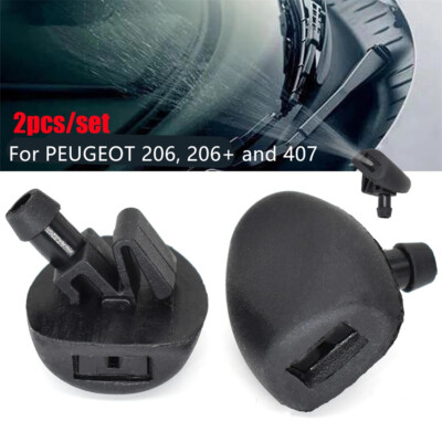 Front Windshield Wiper Washer Spray Jet Nozzle For Peugeot 206 407
