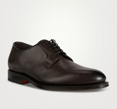 SANTONI Polished Leather Derby Shoes