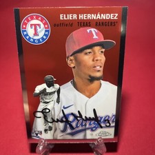 2023 Chrome Platinum Anniversary Base #33 Elier Hernández  - Texas Rangers C401