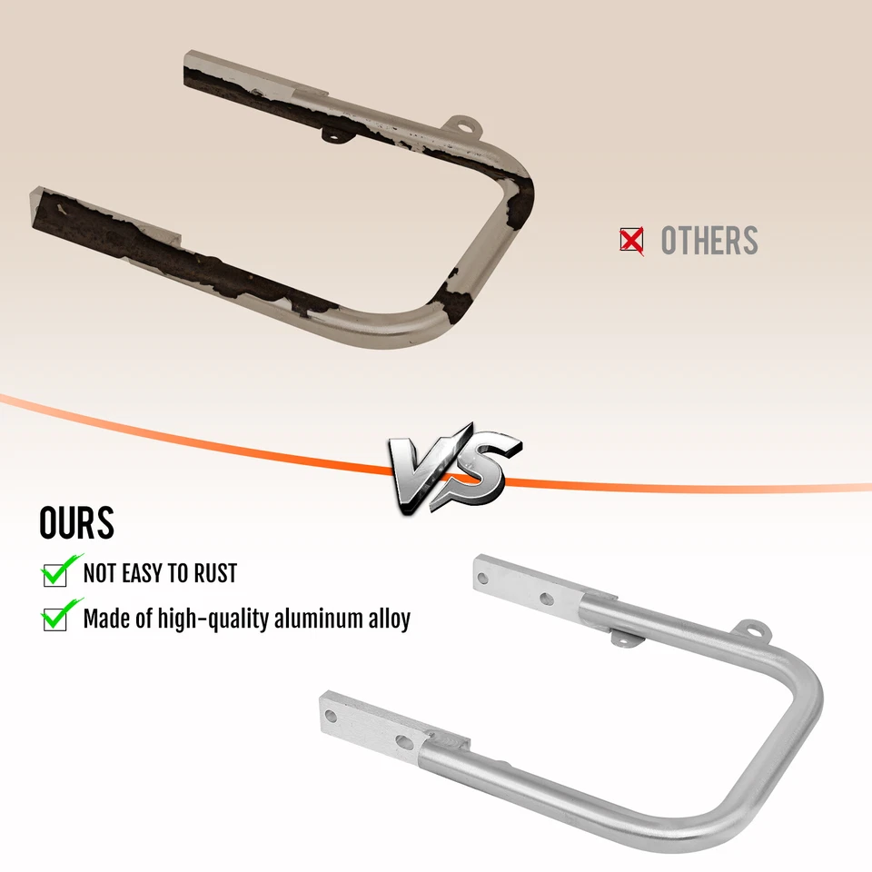 For Yamaha Blaster200 YFS200 1988-2006 Silver Rear Grab Bar Bracket Bumper ATV - Image 4 of 4