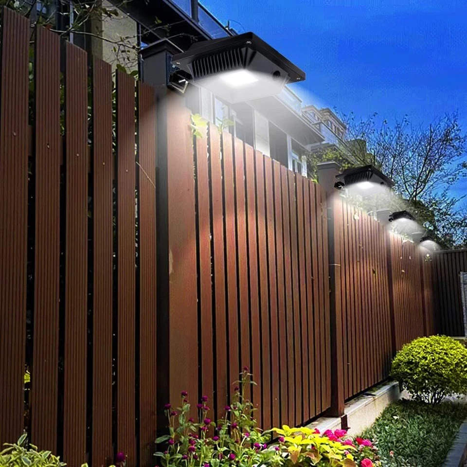 New 40LEDs Solar Power Gutter Fence Wall Lamp Light Sensor Garden Yard Path Lamp - Image 4 of 4