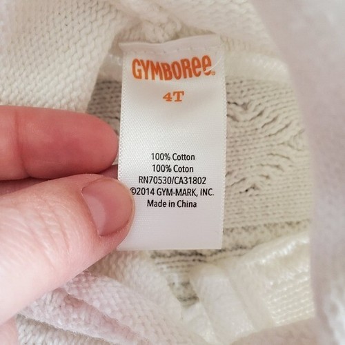 GYMBOREE Girls 4T White Sweater Poncho - Picture 6 of 8