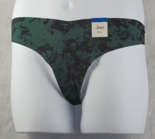 Jenni Women's No-Show Thong Panty Underwear, Dark Green Tie Dye