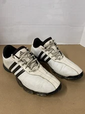 Adidas Mens Golf Shoes Traxion EVG 791003 Size 11 White Leather Golf Cleats