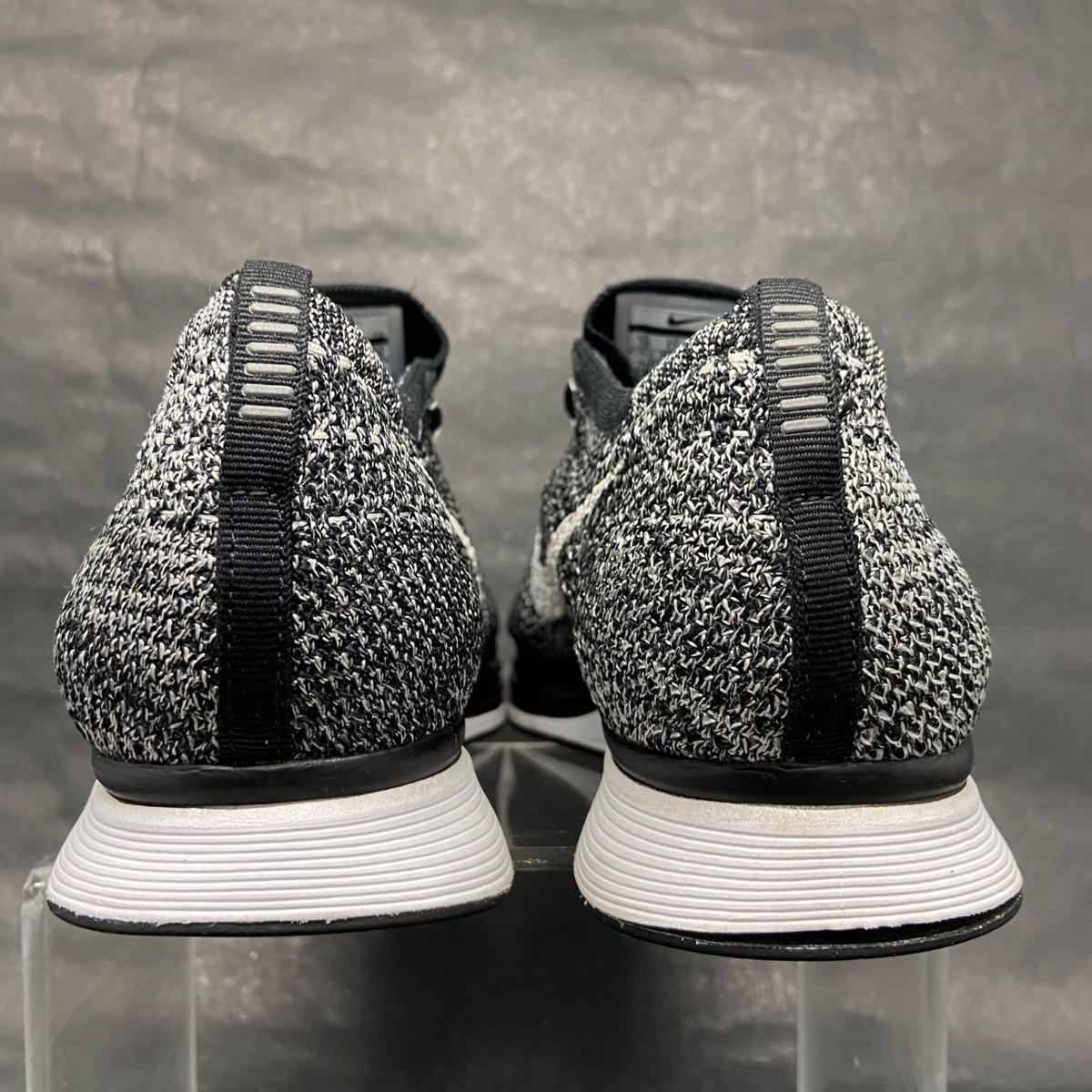 Nike Flyknit Racer Oreo 2.0 Running Shoes Black White Rare 
