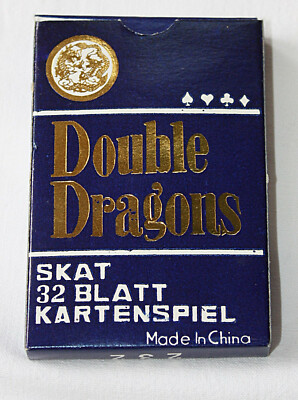 Kartenspiel-Set, Skatblatt  Double Dragons ,