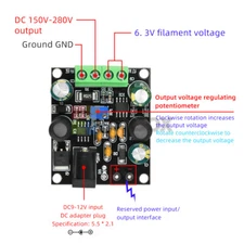 Adjustable Boost Module Step-up Power Supply Module DC-DC 9V-12V to 150V-280V
