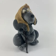 Heartline Plush Dog Over the Hill Methuselah Glasses Cane Gray Jointed 1987
