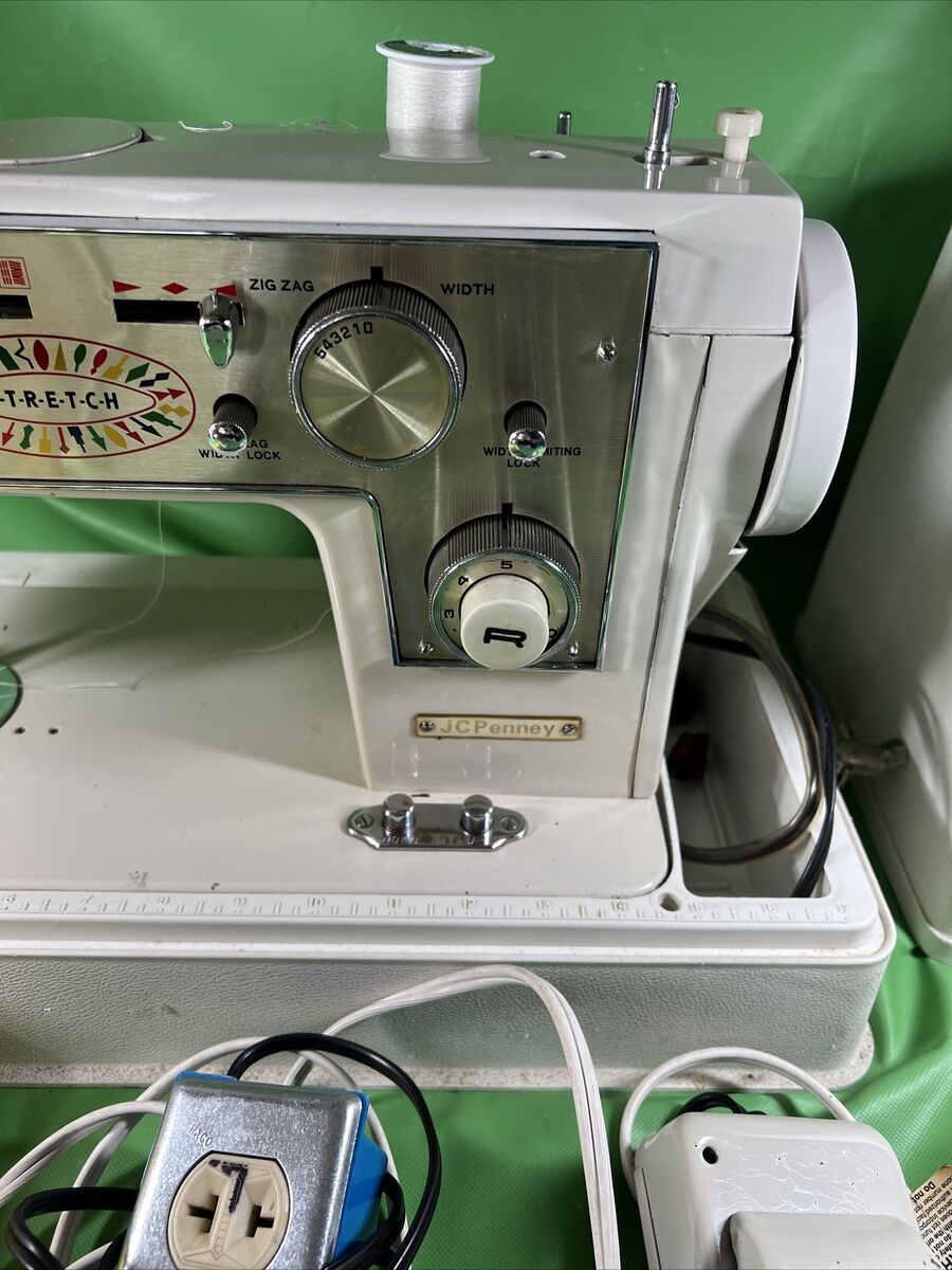 Vintage JC Penney 6120 Stretch 344C Sewing Machine With Vintage JC Penney 6120 Stretch 344C Sewing Machine With