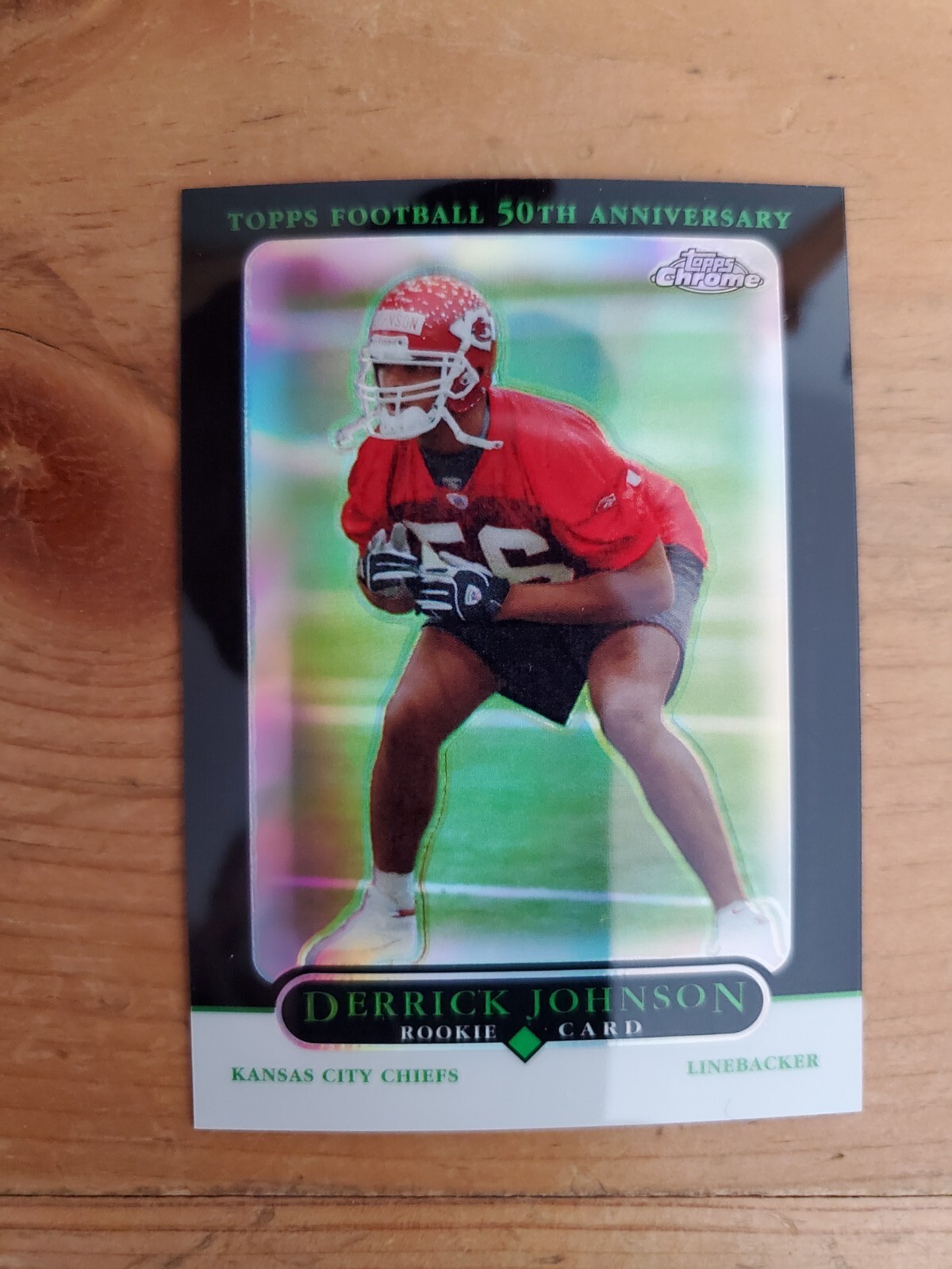 Derrick Johnson Topps Chrome #218 Black Refractor