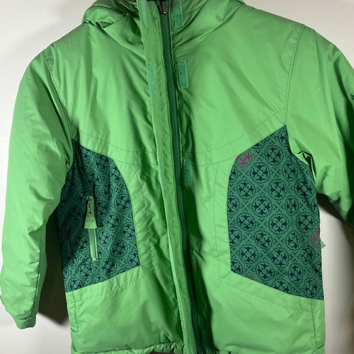Columbia Jacket Youth Girls S 7/8 Green Hooded Coat Reversable Very Warm Winter - Picture 6 of 15