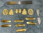 Mixed lot of Goldtone and Silvertone Buttons, bars, buddhas, face masks  — photo 4