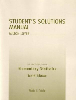 Elementary Statistics:Elementary Statistics Student's Solutions Manual (1 - GOOD