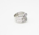 925 Sterling Silver  Cubic Zirconia Love Heart Bypass Band Ring Sz 7  RG3408 — photo 3