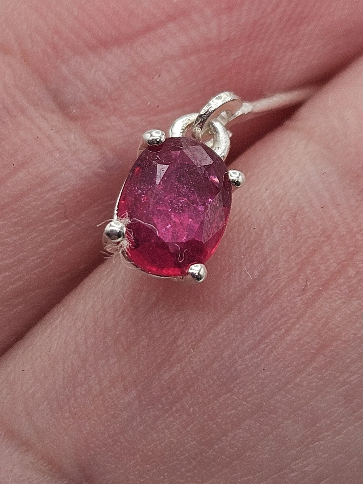 Chuck Clemency STS Sterling Silver Red Ruby Petit… - image 6