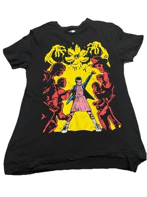 Stranger Things Loot Crate Mens Black Graphic T-Shirt Eleven Demogorgon  2XL 