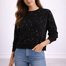 Anthropologie Pilcro and the Letterpress Elayna Paint Splatter Sweatshirt - Med