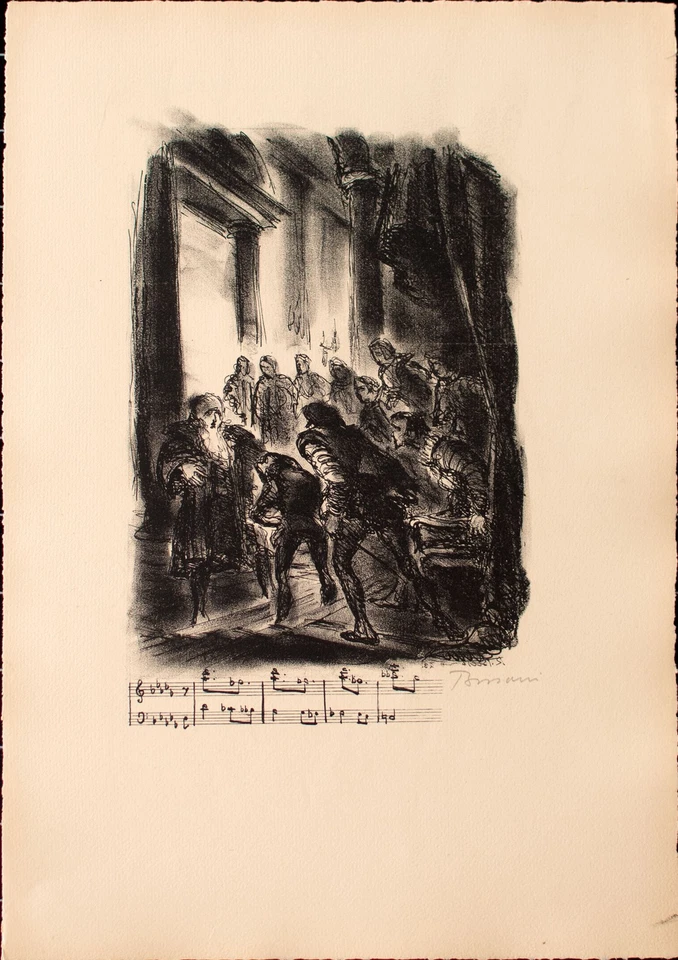 Rafaello Busoni Rigoletto Oper Verdi Illustration sign Lithografie Mappe um 1923 - Bild 4 von 4