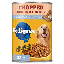 Pedigree Chopped Ground Dinner Wet Dog Food 22 oz. Cans Pack of 12 