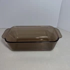 Vintage Pyrex Amber Brown Loaf Pan 213-R Baking Dish 1.5 Qt Bread