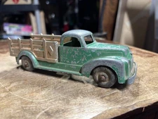Vtg Hubley Kiddie Toy Stake Side Green Pick Up Truck #460 Die Cast Orig Paint