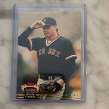 Topps 1992 Stadium Club Roger Clemens Members Choice #593 Boston Red Sox Card