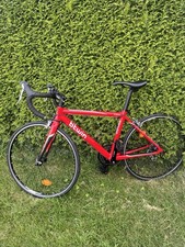 Btwin Kids Road Bike -Lightweight Aluminium, Shimano Gears, Drop Bars Red