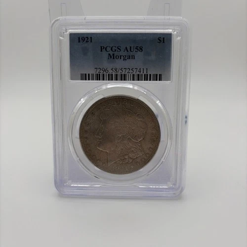 1921 Morgan  Silver Dollar - PCGS AU58 - 90% Silver