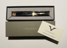 Brand New Visconti Opera Gold Black & Gold Fountain Pen-Fine Nib- Box &Papers