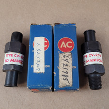 2 New 1962 Chevy Corvette 283 Pcv Ventilation Valves Ac Cv-202 Gm 5646178