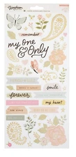 Gingham Garden Cardstock Stickers 6"X12" 91/Pkg-Accents & Phrases