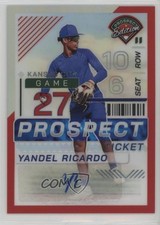 2024 Panini Prospect Edition Red Prizm Signatures /199 Yandel Ricardo Auto 0o6v
