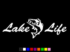 Lake Life Fishing Fish Vinyl Decal Wall Truck Sticker Choose Size Color Lake Life Fishing Fish Vinyl Decal Wall Truck Sticker Choose Size Color