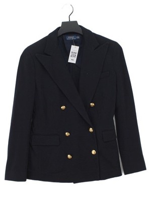 Polo Ralph Lauren Damen Blazer UK 8 Blau Baumwolle