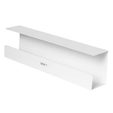 Under Desk 17 inch Cable Management Tray, Cord Organizer, Home Standard White