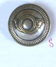Bb 19th Century France Light Infantry UNIFORM BUTTON small silvered