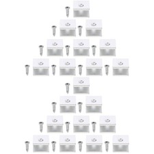 Set of 2 Side Mounted Glass Bracket Shelf Connector Clamp Indoors Clips