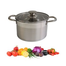 Edelstahl Kochtopf mit Deckel 20cm 3L Induktion Suppentopf Universaltopf Fleisch
