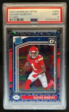2024 Donruss Optic Xavier Worthy Stars Rated Rookie #300 Chiefs PSA 9