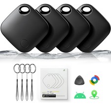 Air Tracker Smart Tags for Android,Tracker Tags-4 Pack,Tracker Tags,2 4 Black